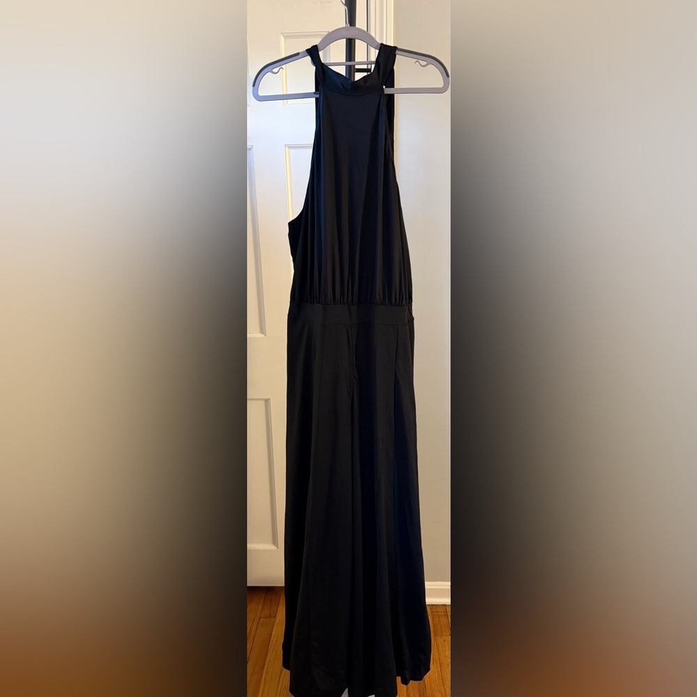HALARA Black Sleeveless Wide-Leg Jumpsuit